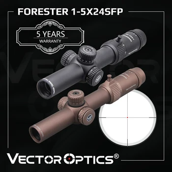 Vektoru Optika GenII Forester 1-5x24 Riflescope 30mm Centrs Dot Izgaismotas Der AR15 .223 7.62 mm Airgun Airsoft Medību darbības Joma