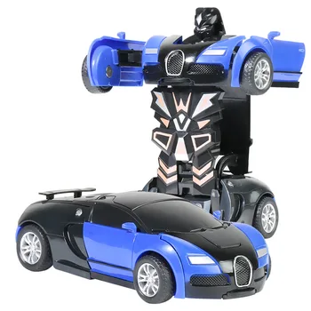 Viens-galvenais Deformācijas Auto Rotaļlietas Automātiski Pārveidot Robotu Plastmasas Modeļa Automašīnas Smieklīgi Diecasts Rotaļlietas Zēniem Pārsteidzošs, Dāvanas, Bērnu Rotaļlietas