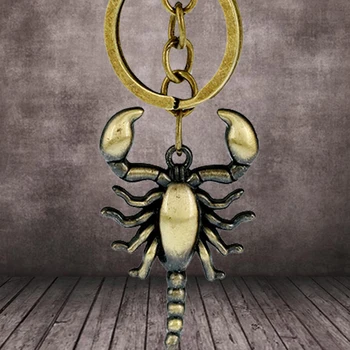 Vintage Retro Scorpion Keychain Personības Punk Dzīvnieku Scorpions Cilvēks Kulons Atslēgu piekariņi Dāvanu keyring