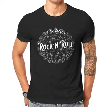 Vīriešu Tas ir tikai Rock n Roll, Bet man Tas Patīk, T Krekli Keith Richards Mūzikas Kokvilnas Apģērbs Gadījuma Īsām Piedurknēm Tees Unikāli T-Krekls