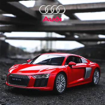Welly 1:24 2016 Audi R8 V10 sakausējuma auto modelis Diecasts & Rotaļu Transportlīdzekļiem, Vāc dāvanas, kas Nav tālvadības tips transporta rotaļlietas