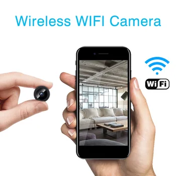 WiFi Smart IP Kamera Nakts Redzamības 1080P HD Bezvadu IP Kameras Kustības detektors Bezvadu Drošības Kameru Uzlādējams Office