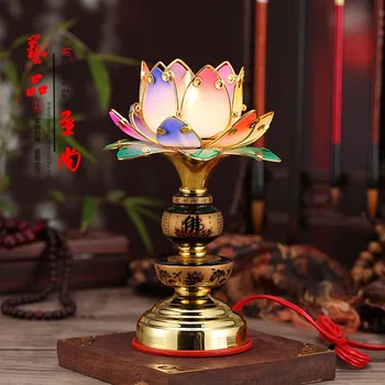 Xuyuan Krāsains Lapu Lotus Lampas Milzu Budas Priekšā Budas Lampas Budas Lampas Lotus Lampas