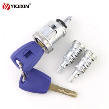 YIQIXIN 2 Atslēgas, Automašīnu Aizdedzes Bloķēšanas Komplekts Fiat Ducato SIP22 Asmens Peugeot Citroen Kravas Punto Cilindra Fiksators Ar Bagāžnieka Slēdzeni