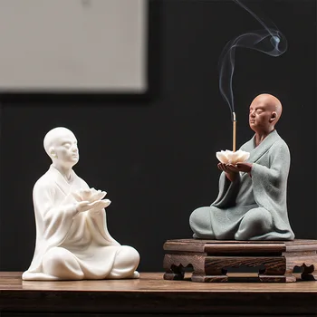 Zen mūks Budas Statuja rotājumi radošo mājas dzīvojamā istaba antīko plaukta office desktop amatniecības apdare