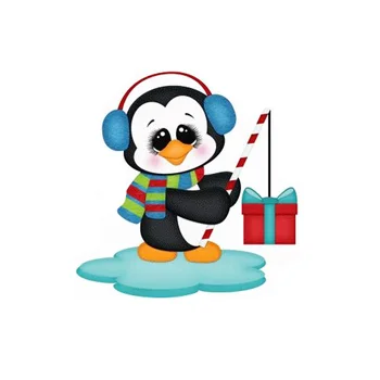 Ziemassvētku Pingvīns Scrapbooking Presformas Metāla Jūgendstila Arrivage 2019 Naži Pelējuma Griešanas Scrapbooking