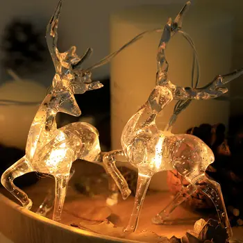 Ziemassvētku ziemeļbriežu gaismas USB uzlādes indikators string guļamistaba dekoratīvās gaismas ar krāsu LED gaismas stīgu