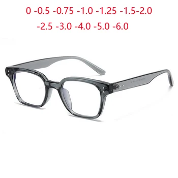 Zilā Gaisma Pretbloķēšanas Laukumā Recepšu Brilles Ar Jaudu TR90 Optisko Tuvredzīgs Briļļu Dioptrijas 0 -0.5 -0.75 -1.0, Lai -6.0