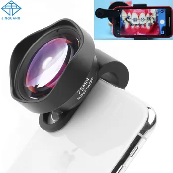 Zobārsta Profesionālās Tālruņa Kameras Objektīvs 75mm Super Makro Objektīvs, HD DSLR Spēkā Clip-on Tālrunis Anamorphic Zivsacs Objektīva Telefoto