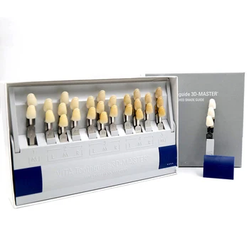 Zobārstu Klīnikā Lietot Zobu Toni Rokasgrāmata 29 Krāsas Zobu Balināšanas Plāksnītes VITA Toothguide 3D Master Kolorimetriskā Plāksnes Zobārstniecības Instrumentu