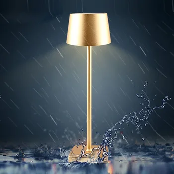 Ūdensdrošs LED Alumīnija Galda Lampa Touch Dimming Uzlādējams Nakts Apgaismojums, Veikalu Kafijas Bārs Gultas Studiju Apgaismes Ķermeņi