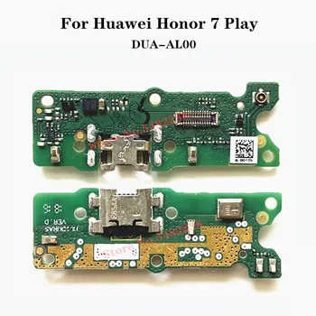 Oriģinālais USB Ports Uzlādes Doks MIC Flex kabelis Huawei Honor 7 Spēlēt DUA-AL00 Ātrās Uzlādes Lādētāja Kontaktdakšu + Mikrofons Valde