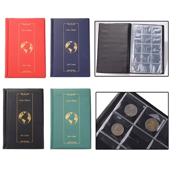 150 Kabatas Monētu Albumu Kolekcija Grāmatu Piemiņas Monētu Uzglabāšanai Turētāji PVC Monētu Albumu Kolekcija Grāmatas Dāvanas