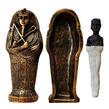 1gb Sveķu Seno Ēģiptiešu Zārku Statuetes Skulptūru Ēģipte Māmiņa Statuja Maziem Ornamentiem Miniatūra Zivju Tvertnes Apdare