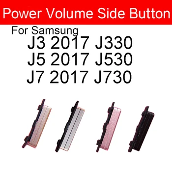 3pcs/daudz Par Samsung Galaxy J3 J5 J7 2017 J330 J330F J530 J530F J730 J730F Tilpums + Jauda Pie Sānu Pogas Taustiņu Flex Kabelis