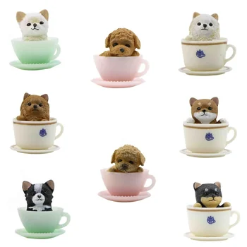 8pcs Kaķis, Suns Lelle Pasaku Dārzs Miniatūras Mājas Apdare Kawaii Mini Piederumi Galda Anime Dekoru Sveķu Rotas Modern Home