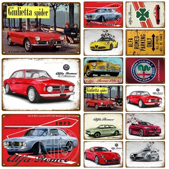 Alfa Vintage Sienas Plakātu Vintage Retro Sienas Nams Restorāns Apdares Plāksnes, Metāla, Sienu Dekors Art Metāla Zīmju Alvas Plāksnes Zīme
