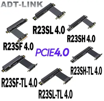 Ir 2021. Jaunu Aizsargātas PCI Express 4.0 x16, Lai x4 Grafikas Karte Paplašinājuma Kabeli Dual 90 Grādu GPU PCI E Gen4.0 Stāvvadu Elastīgu Kabeli