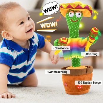 Jaunu Cute Dejas Kaktuss Lelle USB un Bluetooth Jauki Runā Plīša Rotaļlietas Skaņu Ierakstu Atkārtot Izglītības Rotaļlieta Bērniem, Dāvanu, Mājas Dekoru