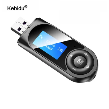 Kebidu 2 in 1 Bluetooth 5.0 Mini Uztvērējs un Raidītājs Bezvadu LED Displejs, USB Adapteris Mūzikas Audio HIFI Skaņas 3.5 mm AUX