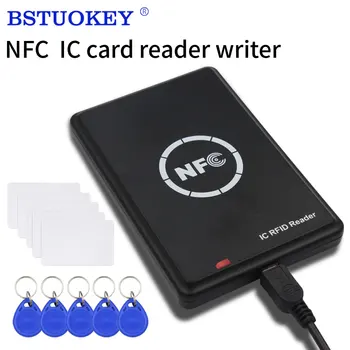 RFID Kopēšanas Aparāts Keyfob NFC Smart Card Reader Writer 13.56 MHz Šifrēts USB Programmētājs UID EM4305 Kartes Frāzi Kopija