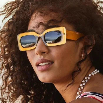 Sieviešu Laukumā Saulesbrilles Candy Krāsas Taisnstūris, Liels Rāmis Braukšanas Ceļojumu, Saules brilles Lielajam Briļļu Oculos De Sol UV400