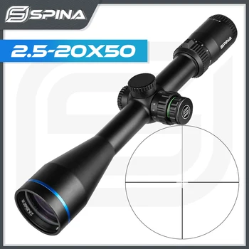 SPINA Optika 2.5-20x50 IS Riflescope Regulējams Zaļā Red Dot Medību Gaismas Taktiskās darbības Joma Dot Tīkliņš Optisko Šauteni darbības Joma