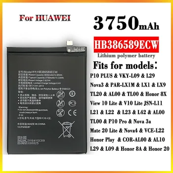 Tālruņa Akumulatoru HB386589ECW Par Huawei P10 Plus Godu Skats 10 Nova 3 3A 4 Gods Spēlēt 20 Mate 20 Lite 8.A 8X L 29 LX1 AL00 L21 +Instrumenti