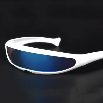 Šauras Cyclops Sejsegu Saulesbrilles Lāzera Brilles UV400 Personības Spoguļu Objektīvs Kostīmu Brilles Brilles Vīriešu Brilles